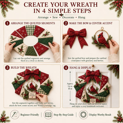 🎄Christmas Fabric Wreath DIY Kit – A Keepsake You’ll Hang with Pride Year After Year💫