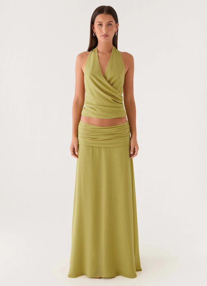 Willowmena Wrap Top - Lime