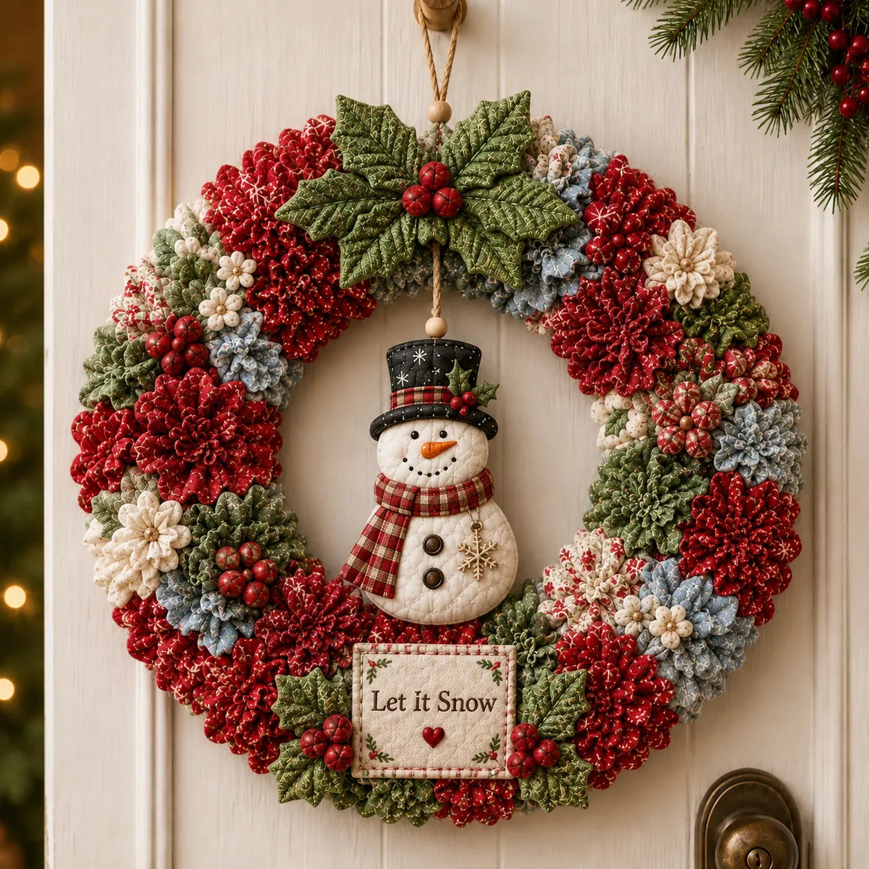 🎄3D Fabric Poke Wreath DIY Kit