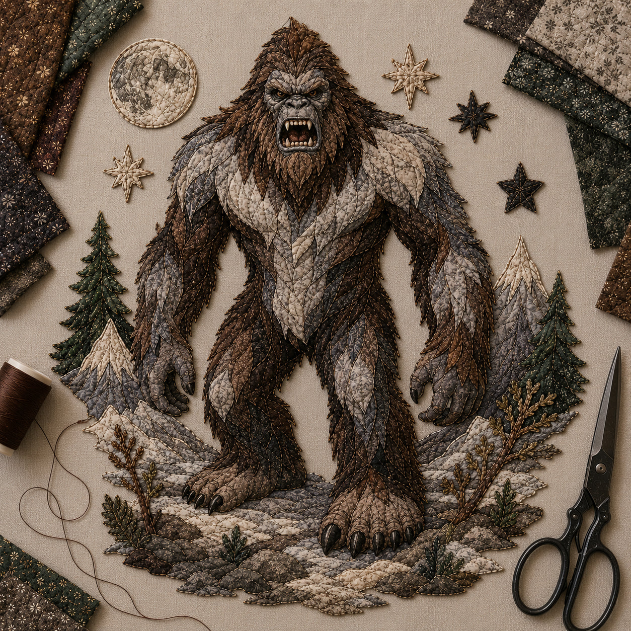 Legendary Creatures DIY Patchwork Art Kit