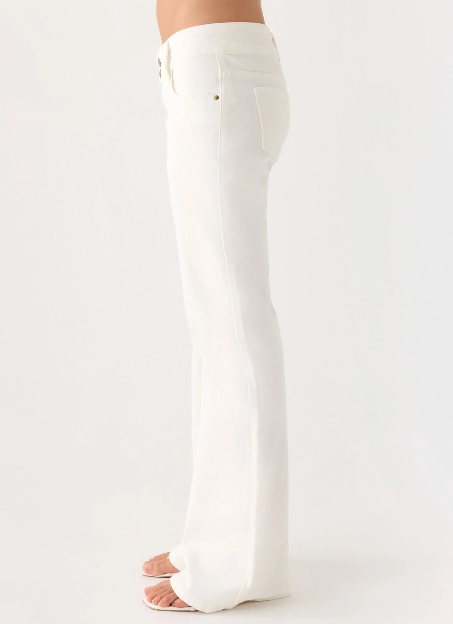 Robbie Super Low Denim Jeans - White