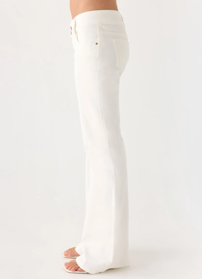 Robbie Super Low Denim Jeans - White