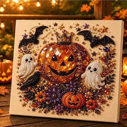 LAST DAY 50% OFF - Halloween Pearl Diamond Art DIY Kit (No Mess, Beginner)
