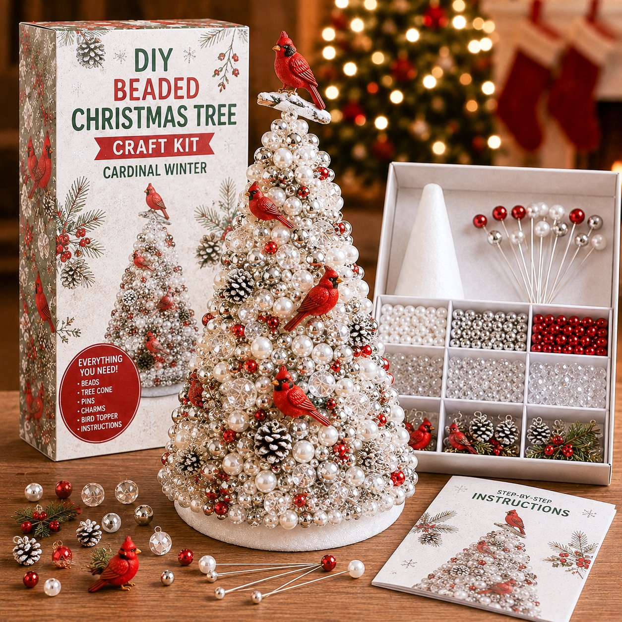 🎁🎄DIY Beaded Christmas Tree Craft Kit