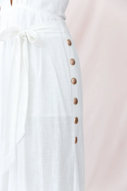 Aruba Wide Leg Halterneck Jumpsuit White