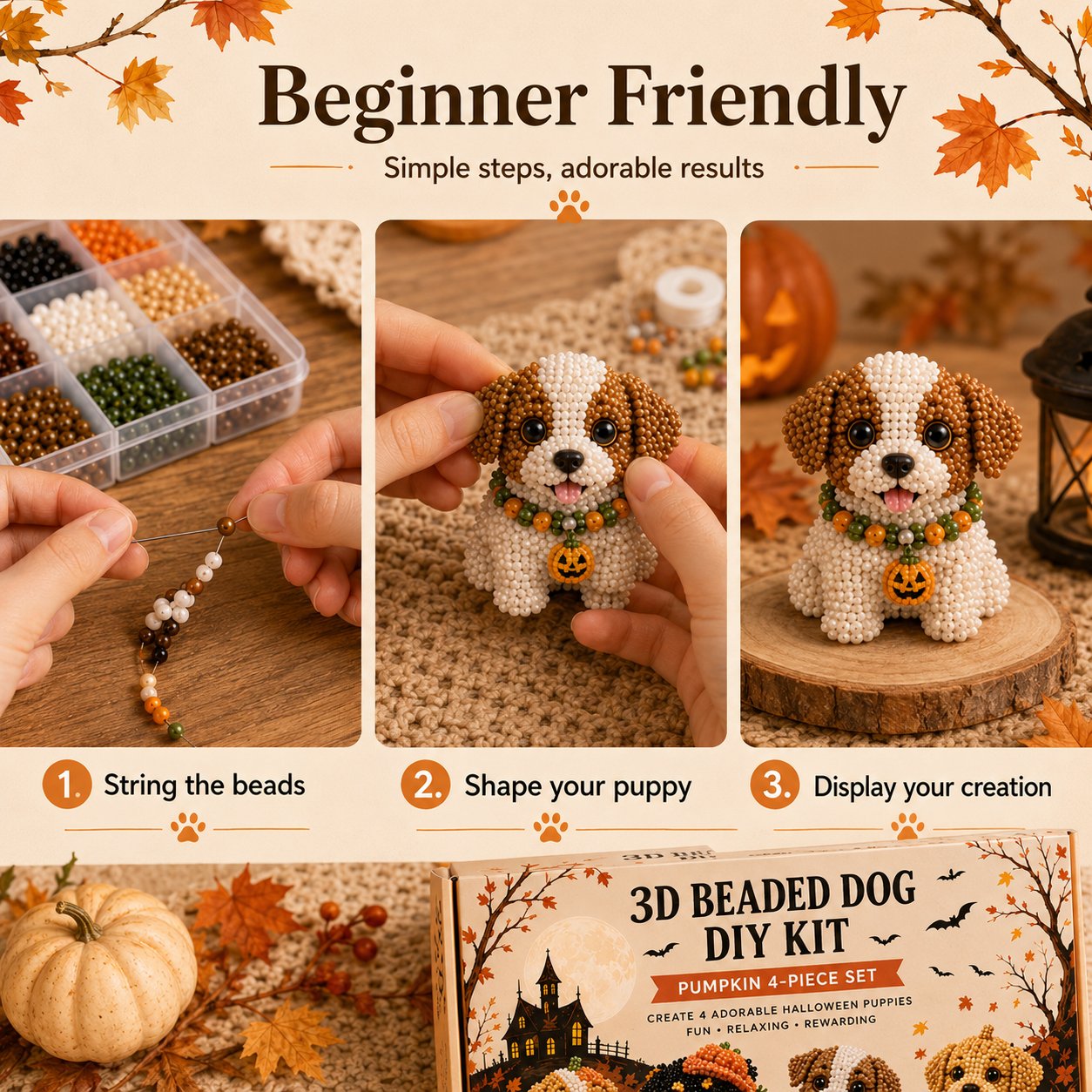 3D Halloween Dog DIY Art Set