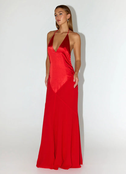 Leilah Maxi Dress - Cherry