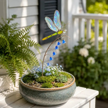🦋Iridescent Dragonfly Garden Stake