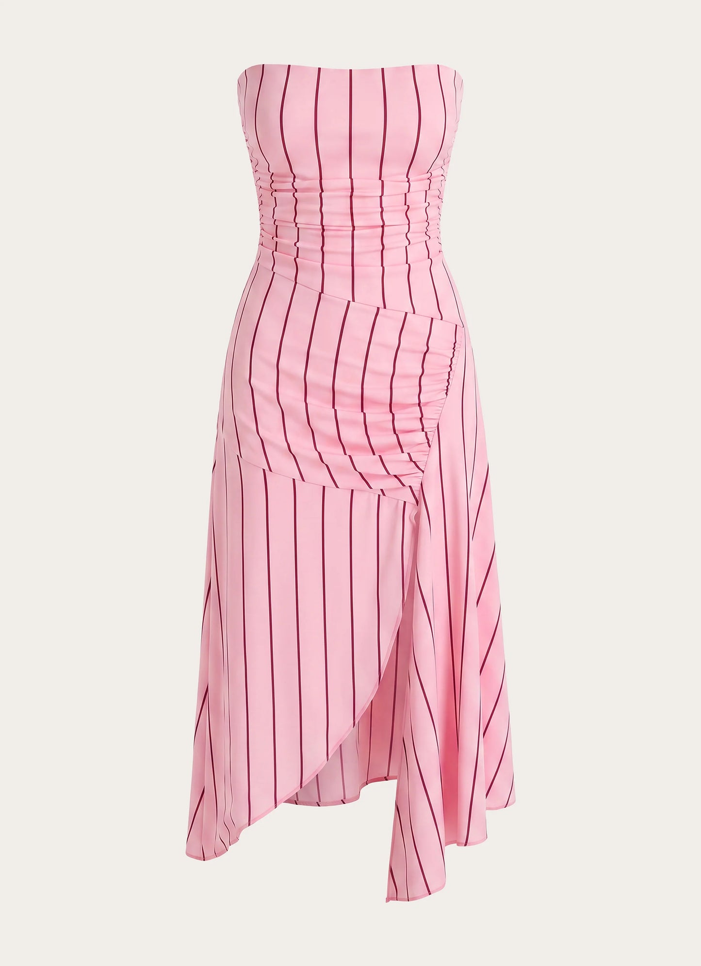 Jorvana Midi Dress - Strawberry Stripe