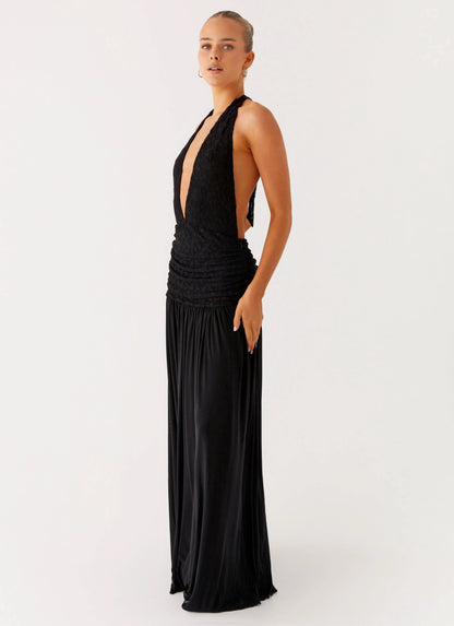 Full Attention Maxi Dress - Black
