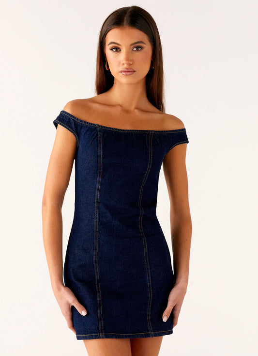 Bonnie Denim Mini Dress - Indigo