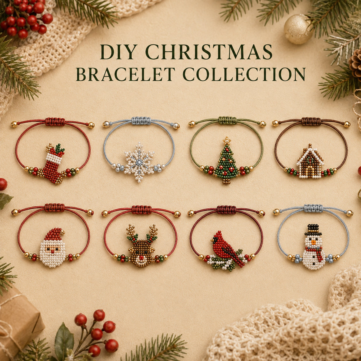 DIY Christmas Beaded Bracelet Collection™ – Handmade Holiday Bracelet Kits
