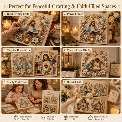🔥 Last Day 75% OFF – ✝️ DIY Jesus Pearl Art Kit | 3D Pearl-Style Christian Artwork for Prayer Corners & Faith Gifts (📦Buy 3 Free Shipping)