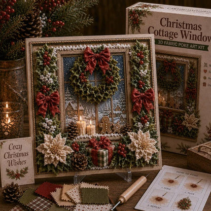 🎄🧵 Premium 3D Christmas Fabric Poke Art Kit