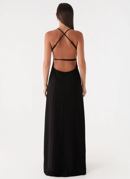 Russian Roulette Maxi Dress - Black