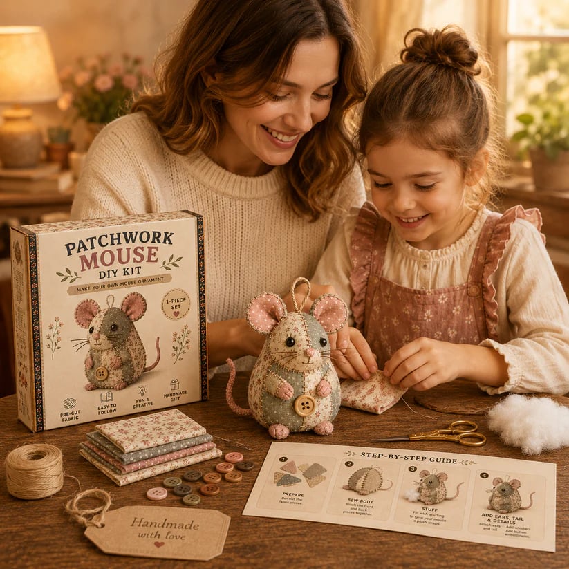 🧵DIY Patchwork Animal Kit – Create Your Own Adorable Animals