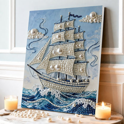 DIY Self-Adhesive Pearl Canvas Art for Elegant Wall Decor