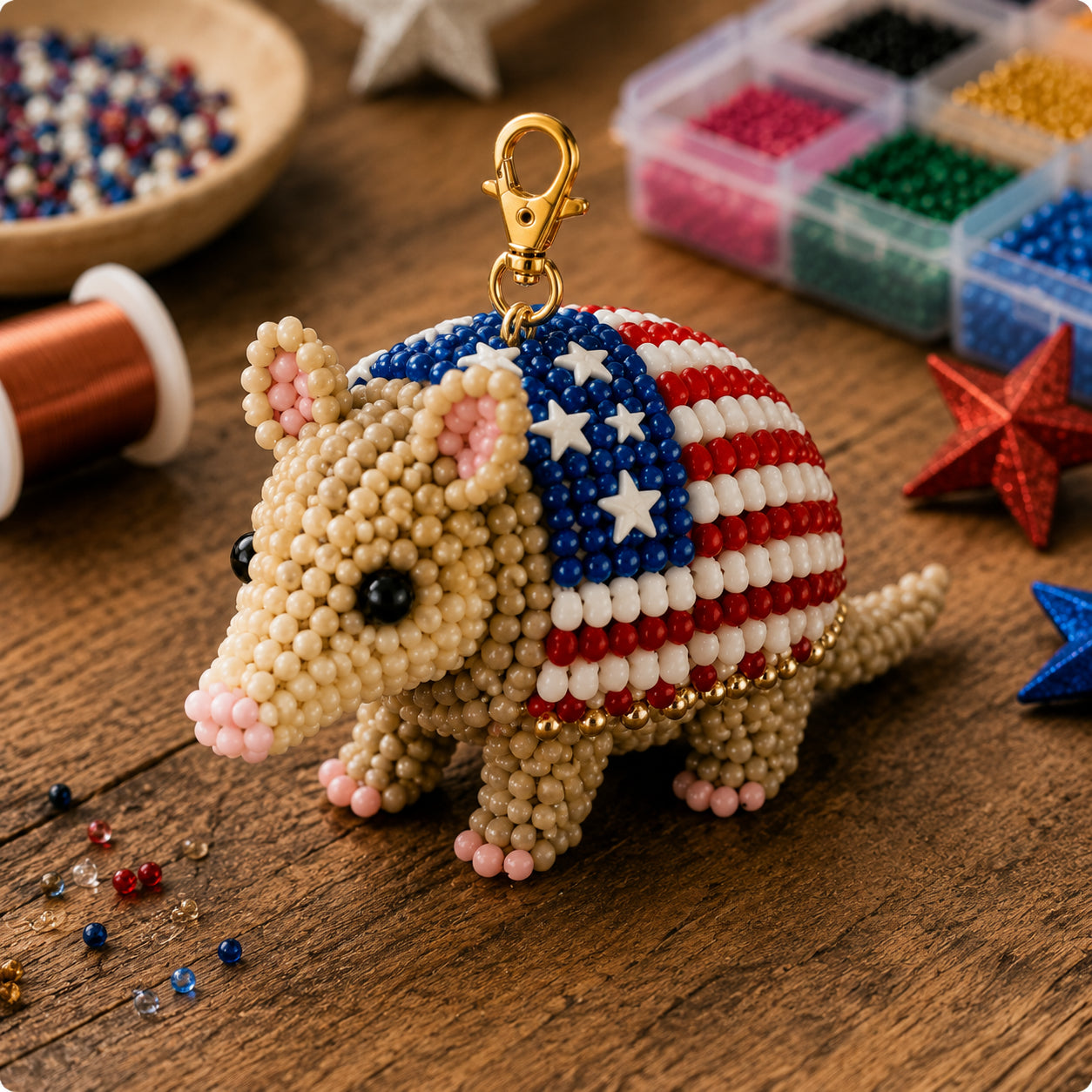 3D DIY Animal Beading Kit Pendant