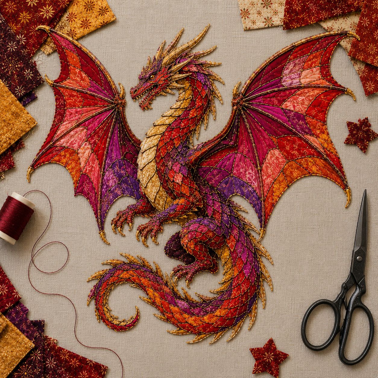 Legendary Creatures DIY Patchwork Art Kit