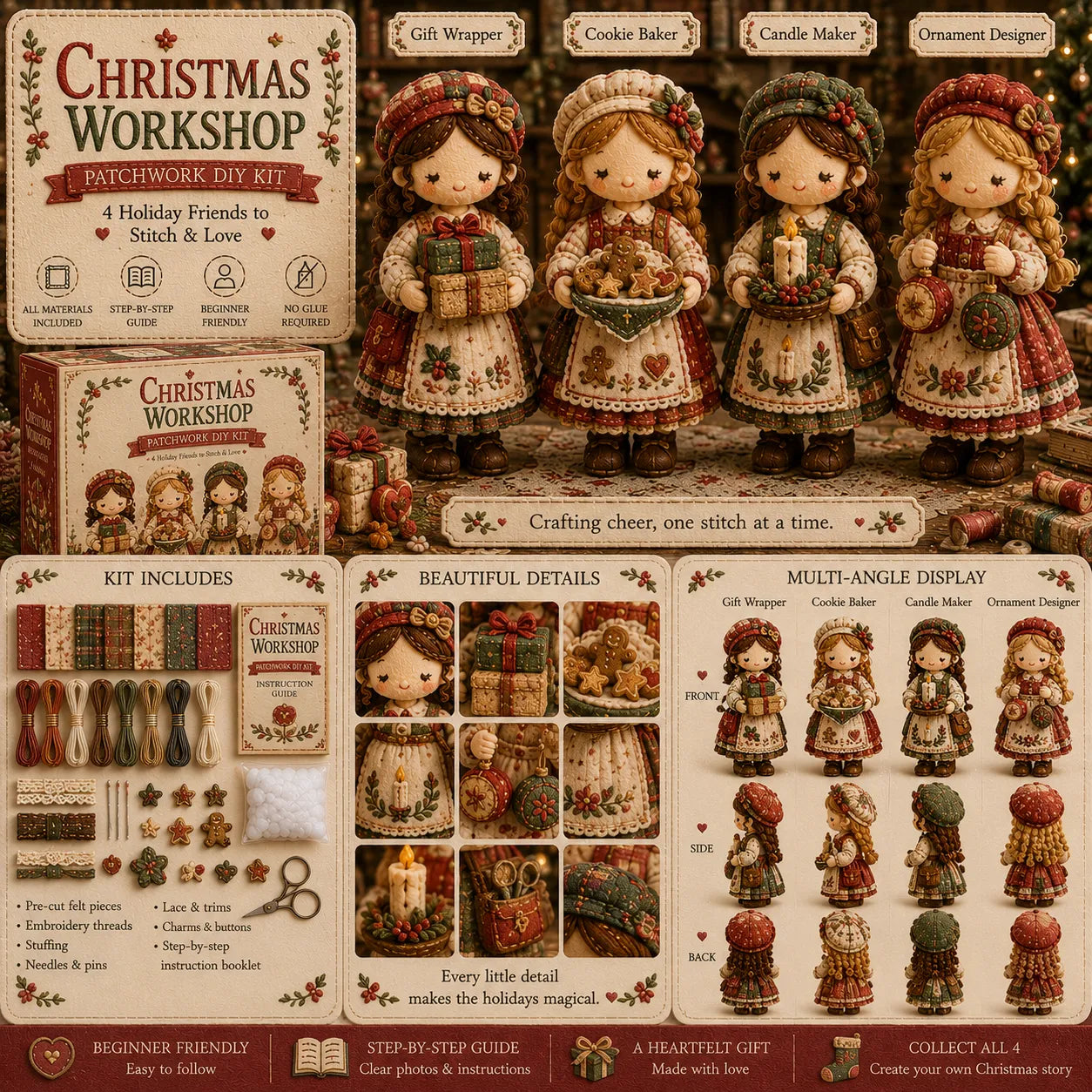 🎁🧵 Tiny Worlds Collection – Patchwork DIY Kit Series