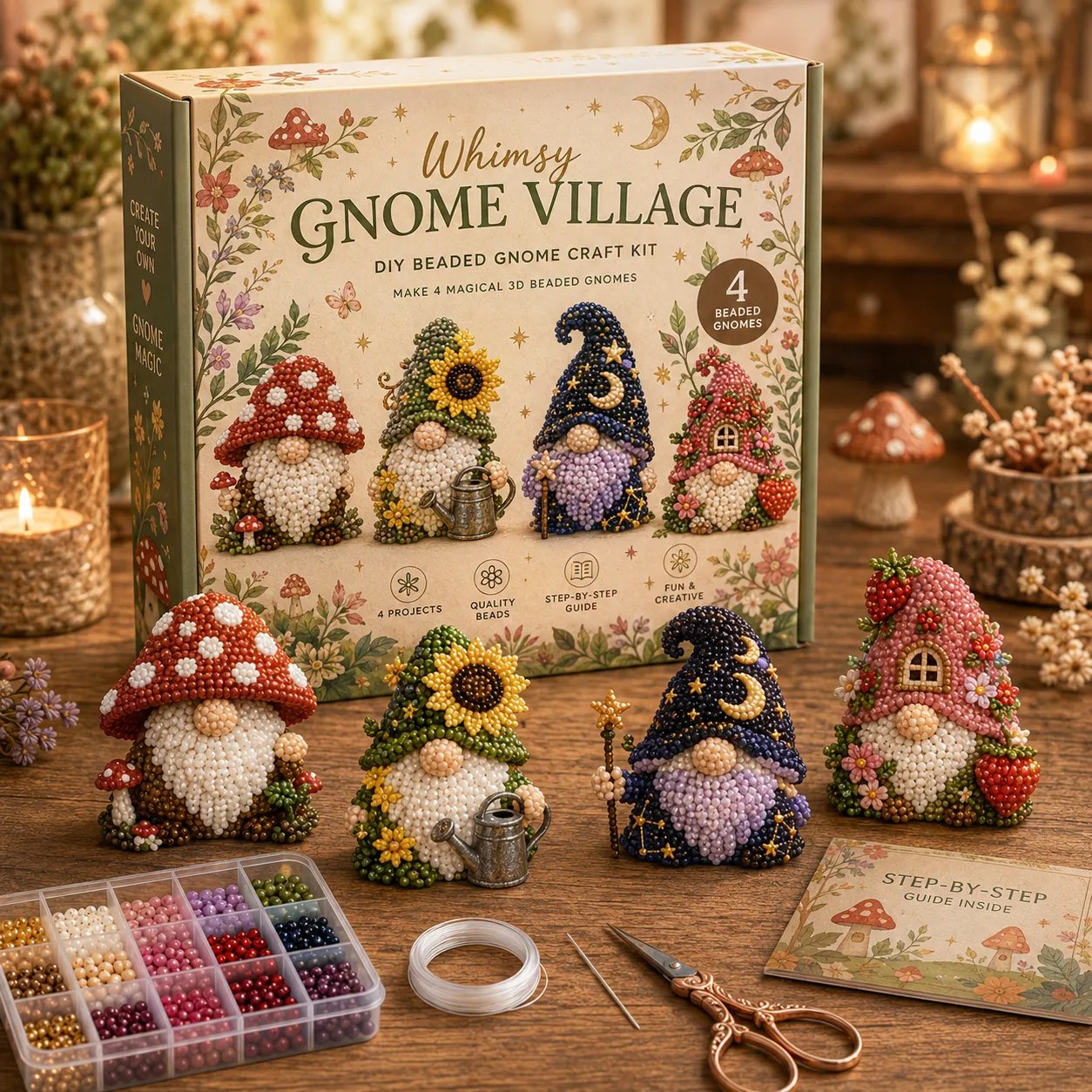 🔥LAST DAY 50% OFF 🧵✨ Build Your Own Beaded Mini World | Creative 3D DIY Kit