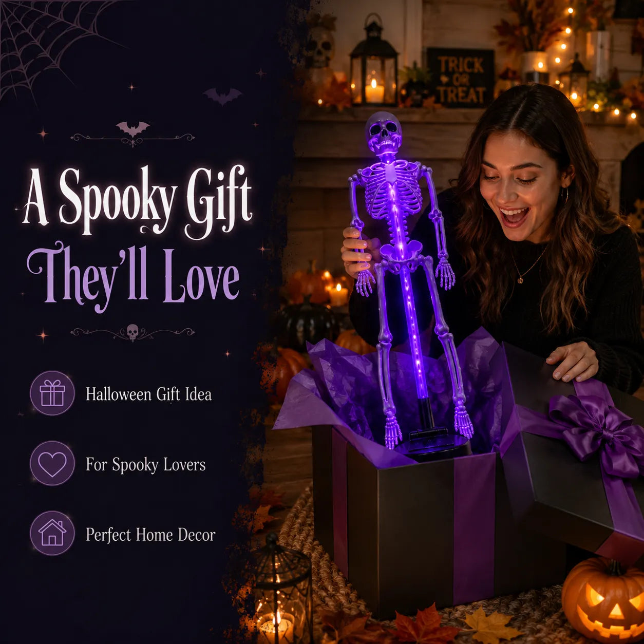 🎃💀Skeleton Solar Light Garden Stake