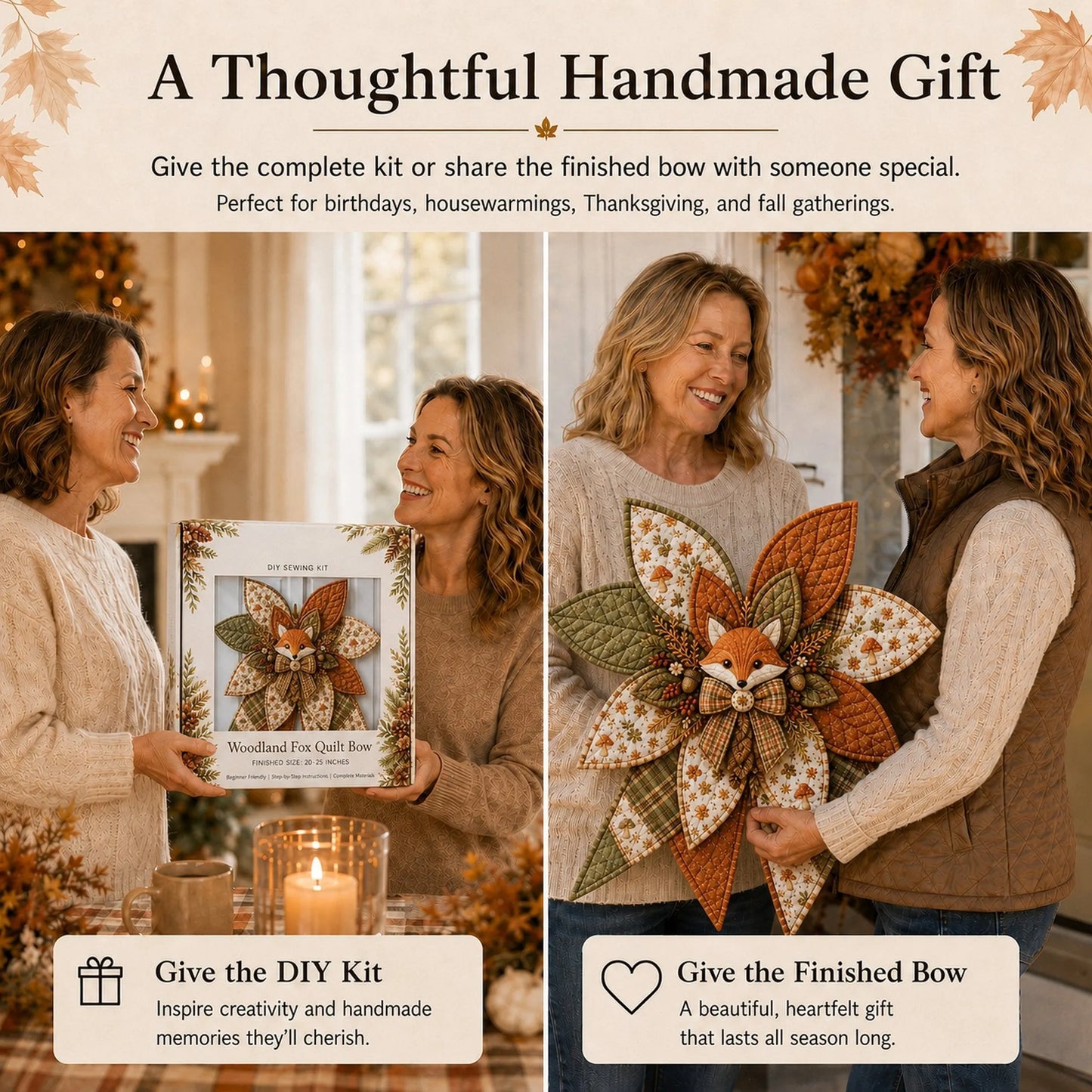 🎀 Beginner-Friendly Oversized Quilted Bow Sewing Kit | Coordinated Printed Fabrics, Batting, Pre-Designed Templates & Complete Supplies for a Full 23–25 in 3D Statement Bow ✨