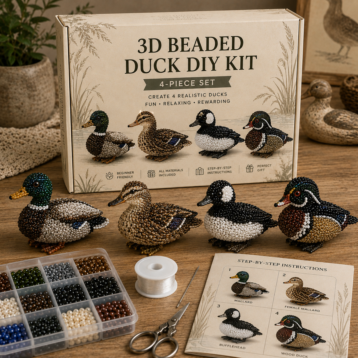 3D Beaded Animal DIY Kit Collection
