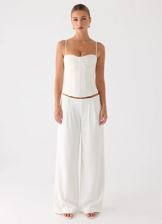 Samuel Low Rise Suiting Pants - White