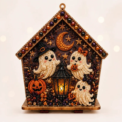 🏚️🎃Moonlit Wooden Cottage 3D Pearl Art Kit Collection | Complete Kit with All Tools & Step-by-Step Guide Included 💕