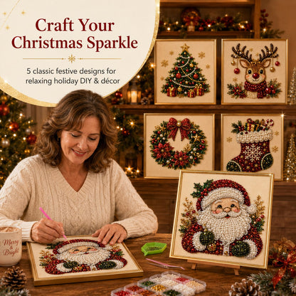 🎄Beginner-Friendly & Calming-💎DIY Holiday Pearl Painting Kit With Frame