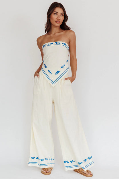 Sought After Tied Back Strapless Top Oat