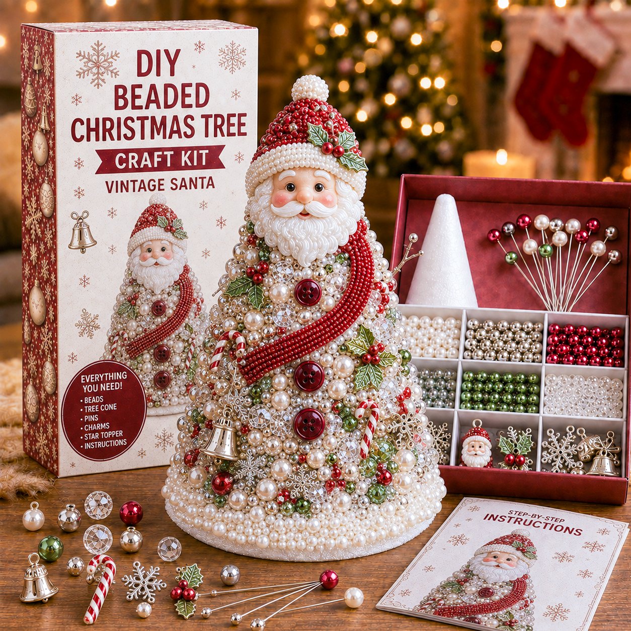 🎁🎄DIY Beaded Christmas Tree Craft Kit