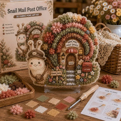 🏡Whimsical Village 3D Fabric Poke Art Kit
