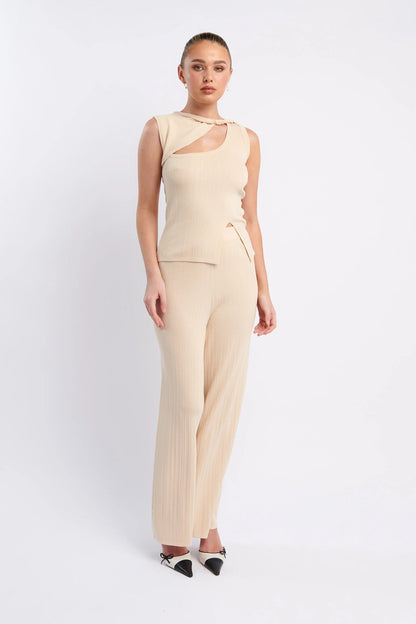 Rossana Long Knit Pants Oat