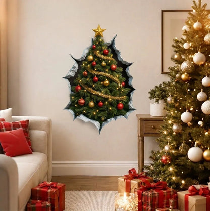 Creative 3D Christmas Santa Wall Sticker