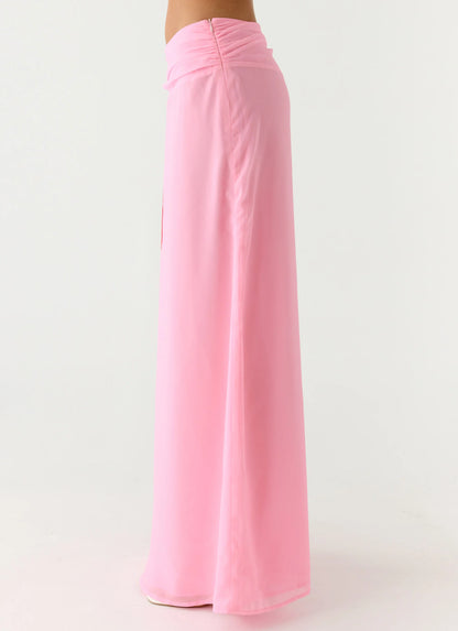 Blushing Bloom Maxi Skirt - Baby Pink