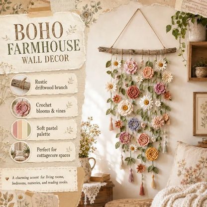 🌸🧶 Ready to Turn Your Wall Into a Cozy Crochet Flower Garden?