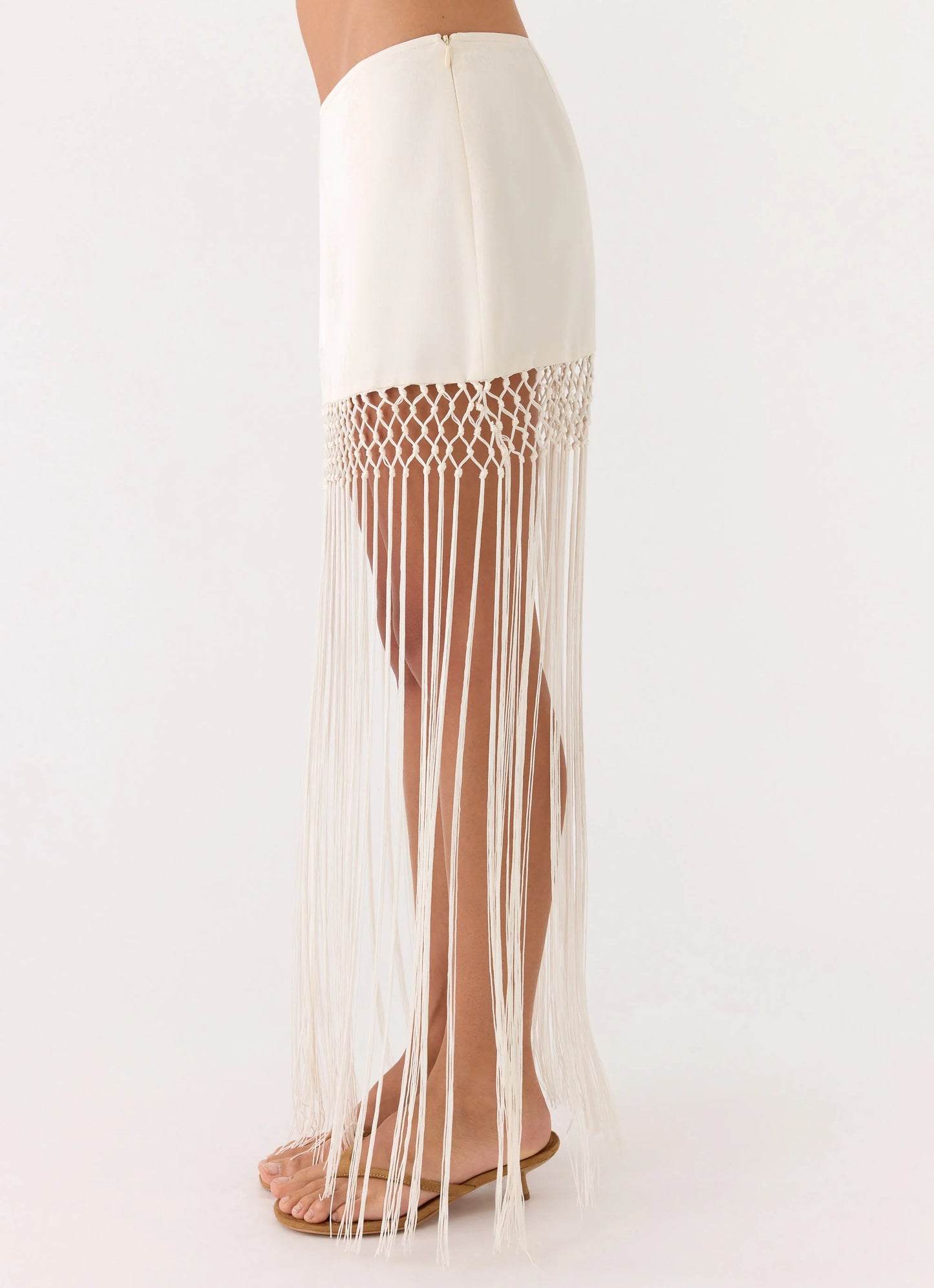 Mania Tassel Mini Skirt - Ivory