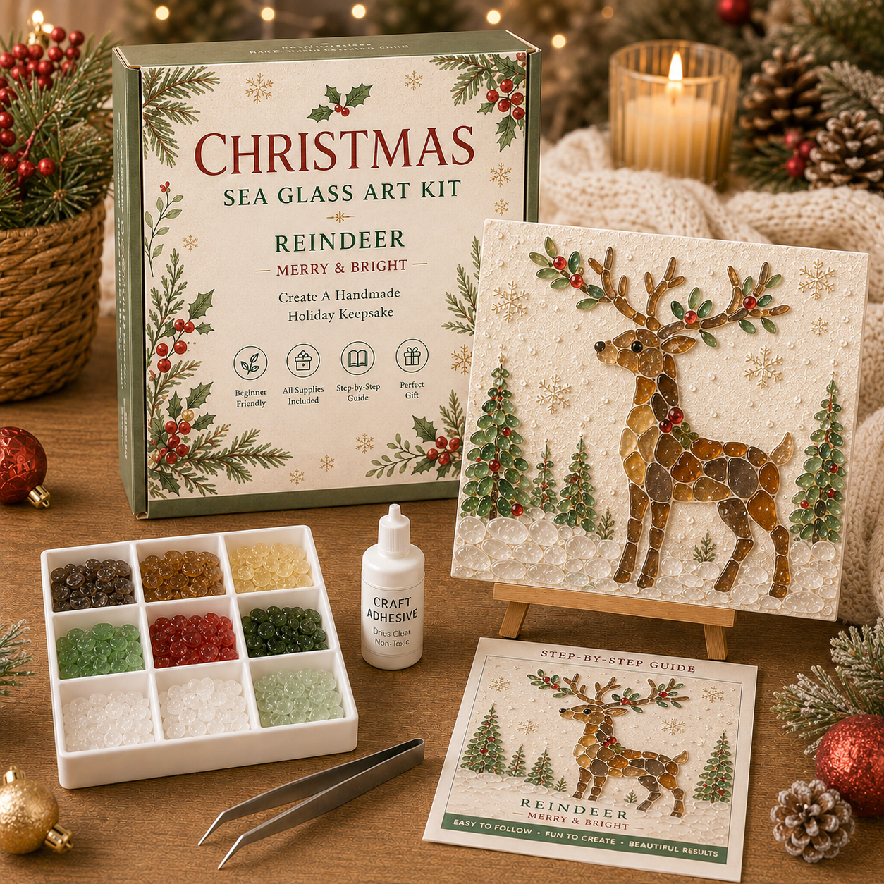 Christmas Sea Glass Art Kit Collection 🎄✨