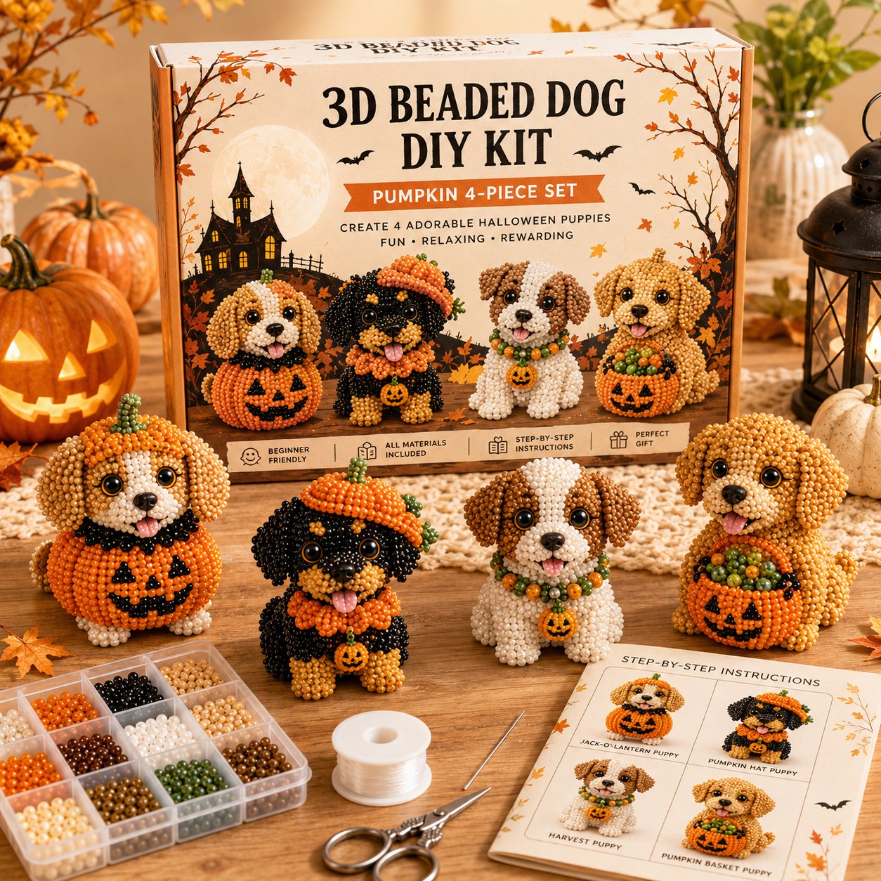 3D Halloween Dog DIY Art Set