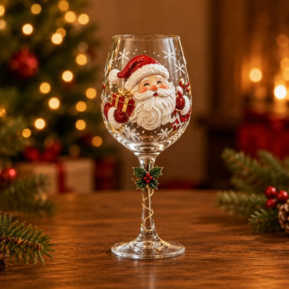 🎄Christmas stemware with a festive motif