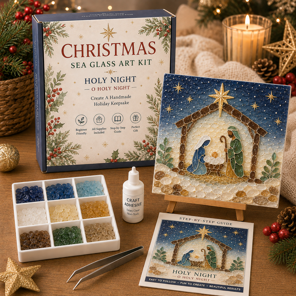 Christmas Sea Glass Art Kit Collection 🎄✨