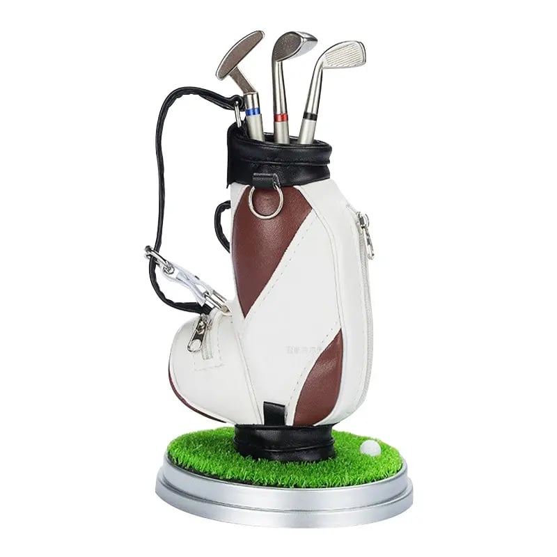 Golf Pen Holder with 3 Pens ⛳️ Stylish Desk Organizer Perfect Office Gift 🎁