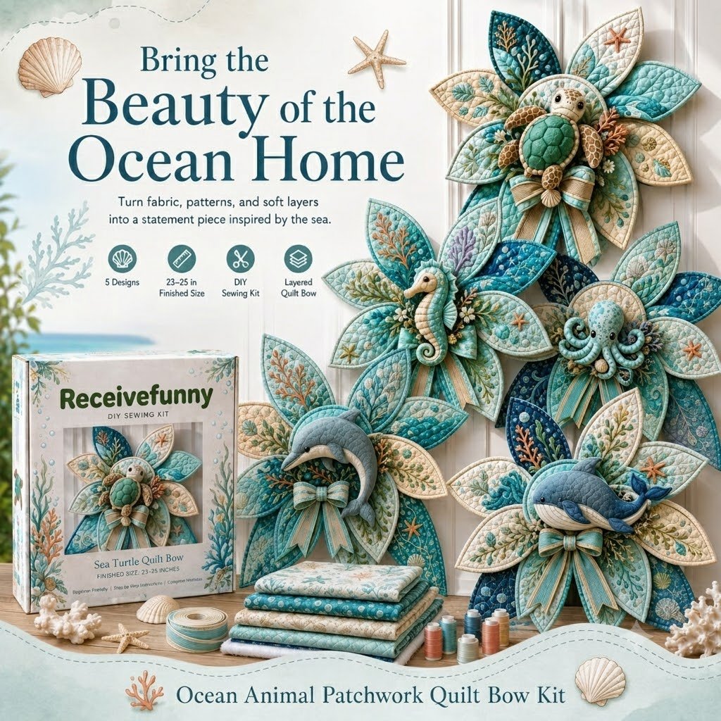 🧵🌊 Turn a few pieces of fabric into a BIG piece of coastal magic! 🐚💙
