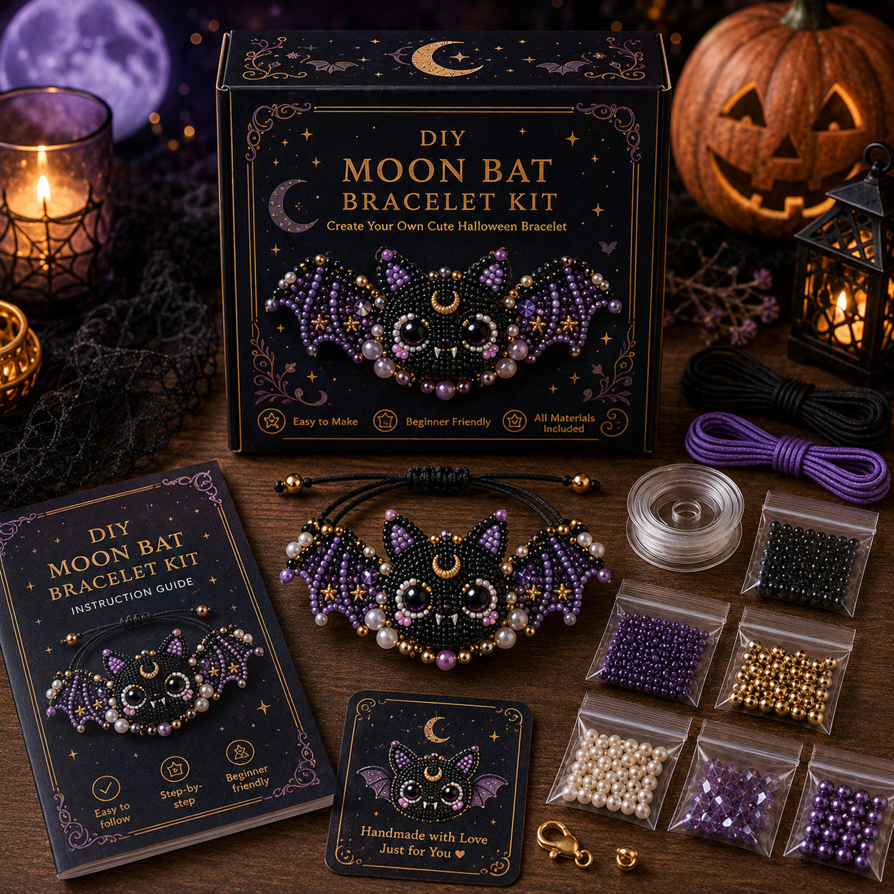 🎃 DIY Halloween Beaded Bracelet Kit