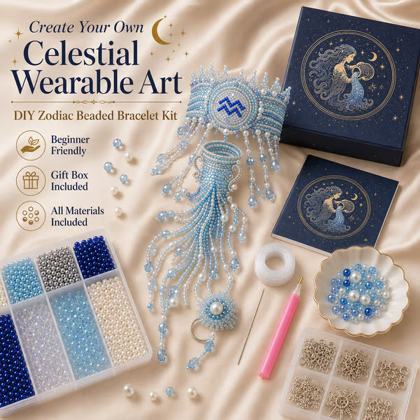 🔥 49% OFF – Zodiac DIY Beaded Hand Bracelet Kit – Create Your Celestial Wearable Art