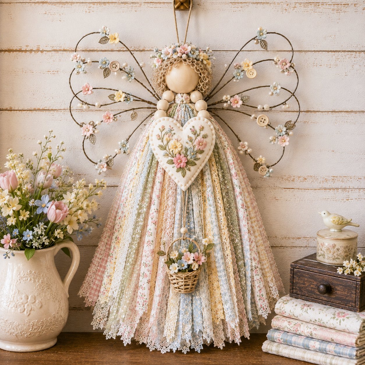 🌸Angel Fabric Hanging DIY Kit