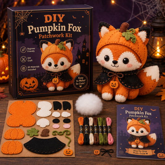 DIY Halloween Patchwork Kit – Sew Your Own Cute Spooky Friend 🎃🧵