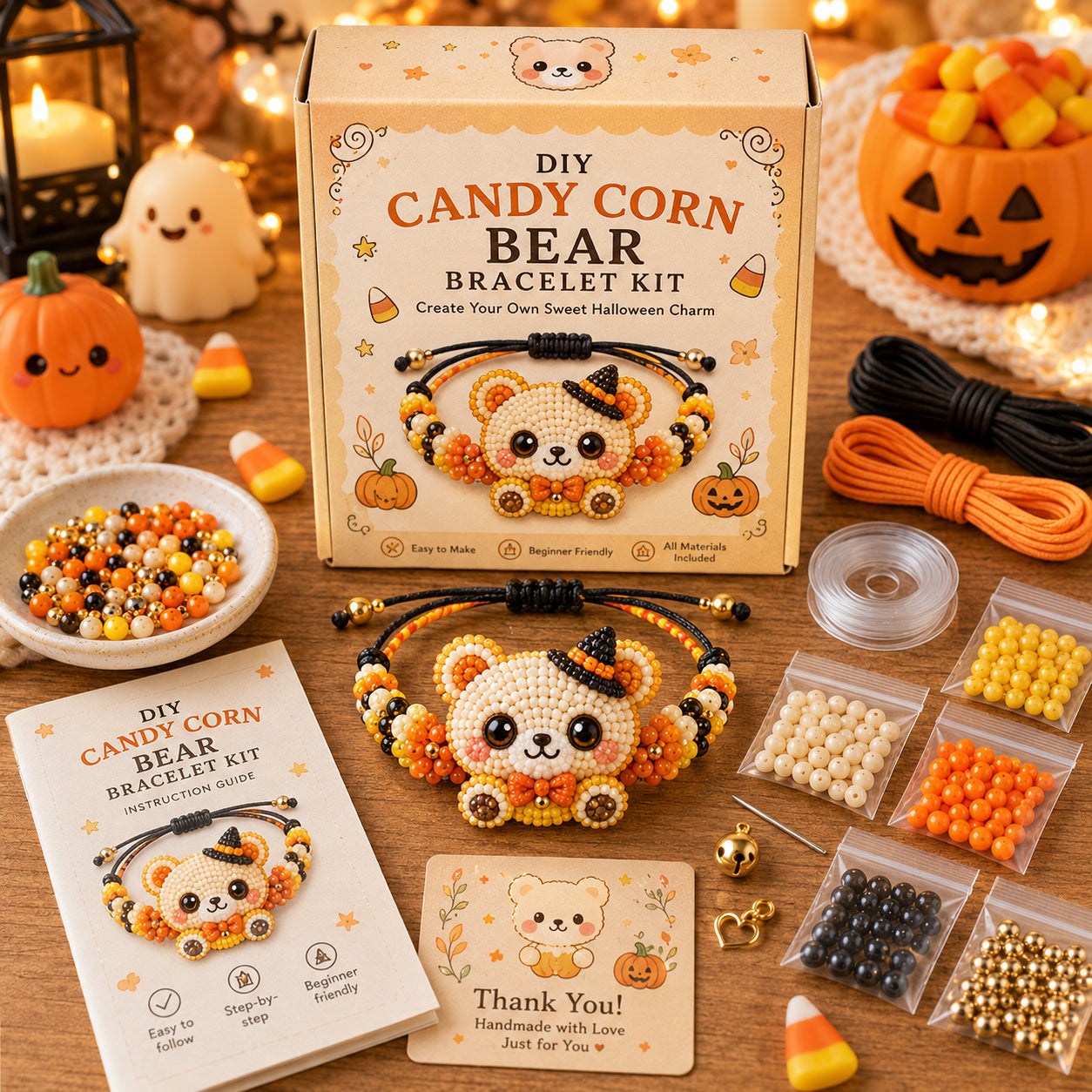 🎃 DIY Halloween Beaded Bracelet Kit